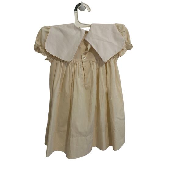 Rosalina Collections Girls' 18M Yellow Vintage Toddler Puff Sleeve Smocked Dress - Picture 6 of 8